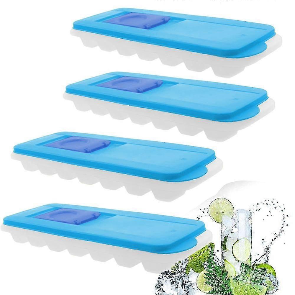 Ice Cube Trays With Lids , Covered Ice Cube Tray Set With Removable Covers,5366