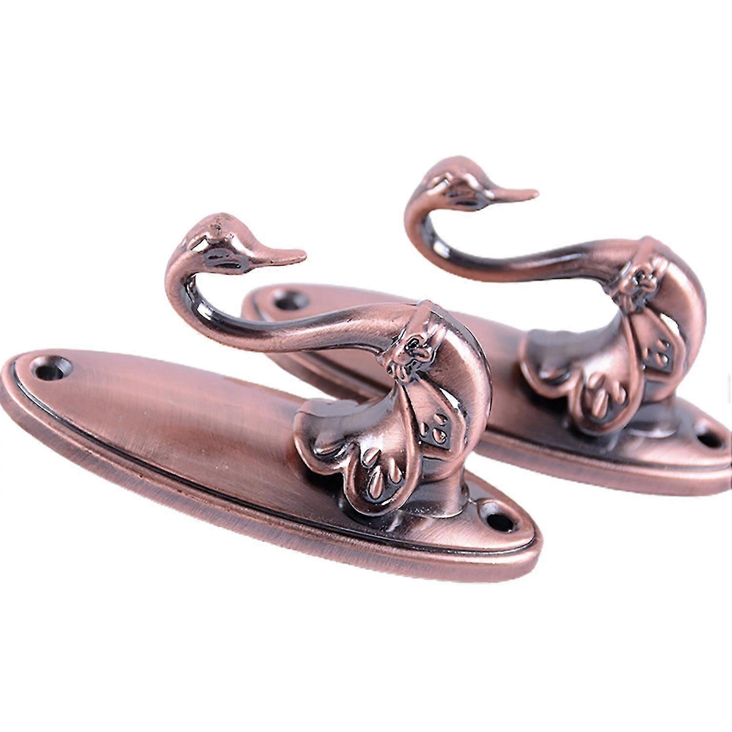 2 قطع Tieback هوك الحائط حساسة يلقي التفاصيل بجعة شكل سبائك الزنك الستار شماعات هوك الستار الستار