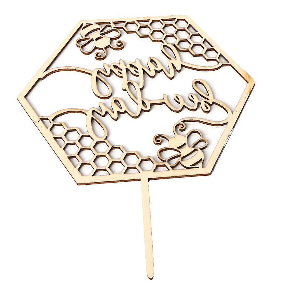 Honeycombs Wedding Cake Topper, Small Rustic Reception Decoration Cake Insertion