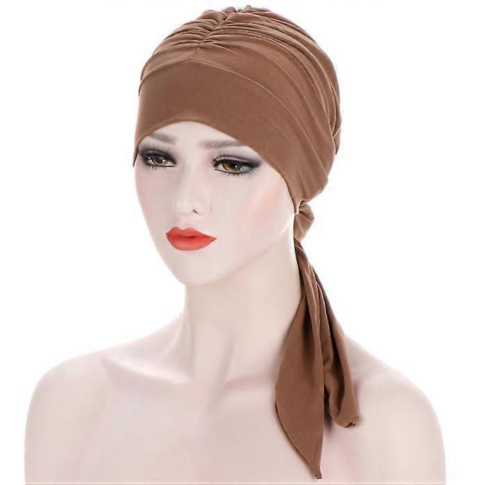 Femei turban cap eșarfă căderea părului pălărie pălării cu bandă de susținere Wrap