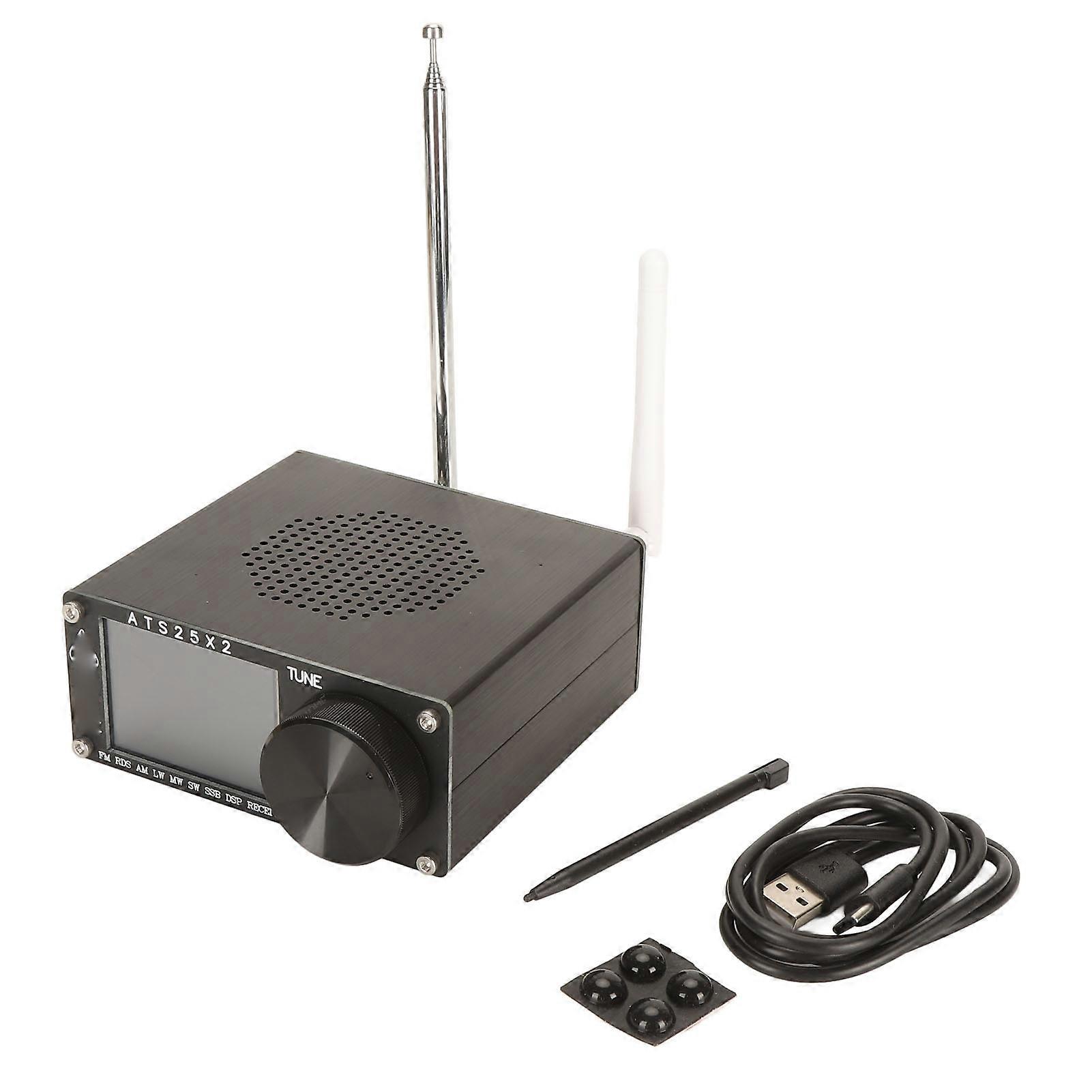 Portable Full Band Radio Receiver with 2.4" Touchscreen, SW SSB, 2000mAh Battery