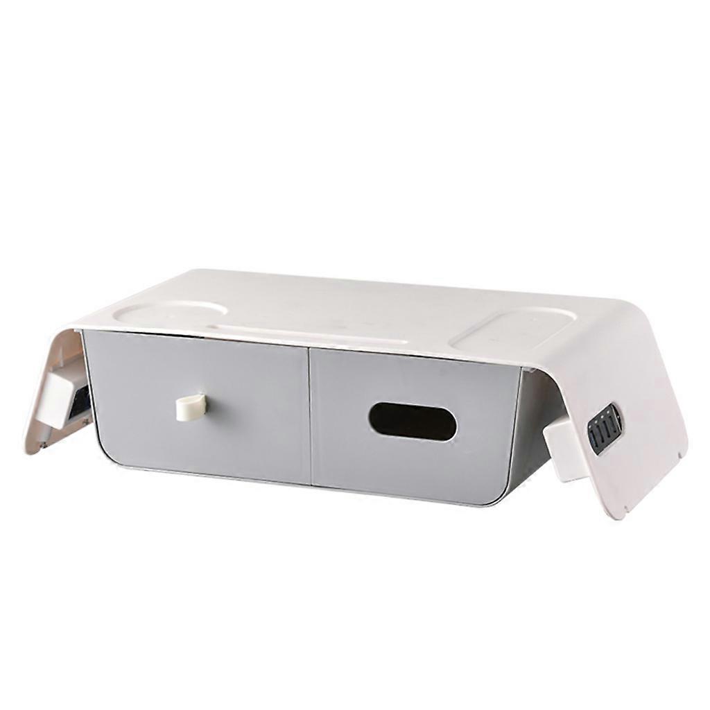 Multifunctional Monitor Stand Base Raise Monitor 12 for Cm Protect Cervical Spine Store Sundries Make Room Tidy Save Spa White