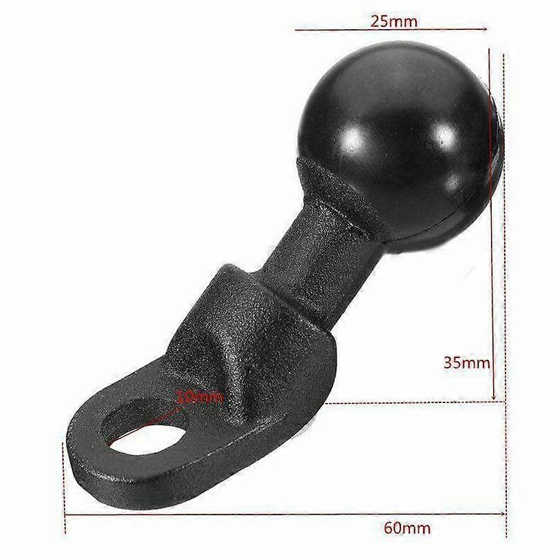 Aluminum Alloy 1'' Ball Mount Base with 10mm Mounting Hole, Angled Bolt Head Adapter Ball Base Compatible with RAM Mounts 1'' Ball Socket Arm