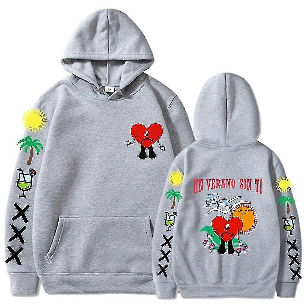 Un Verano Sin Ti Bad Bunny Print Felpa con cappuccio Uomo Donna Felpe con cappuccio a maniche lunghe Cappotto ragazza Felpa Felpa felpa Vestiti con cappuccio