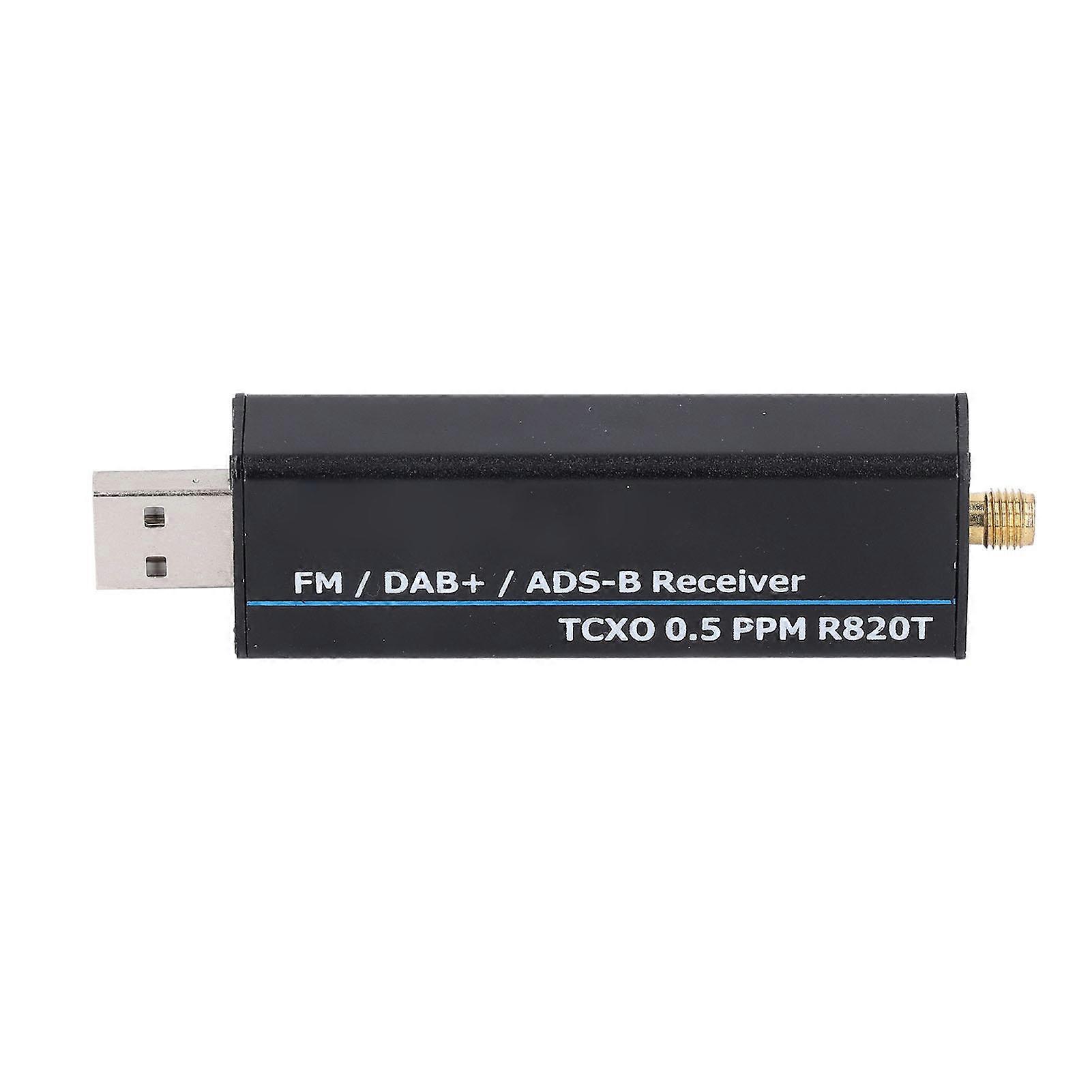 RTL SDR Receiver 100KHz to 1766MHz RTL2832U R820T2 0.5PPM TCXO, Software Defined Radio Tuner for Ham Radio, Wideband USB Dongle, High Sensitivity