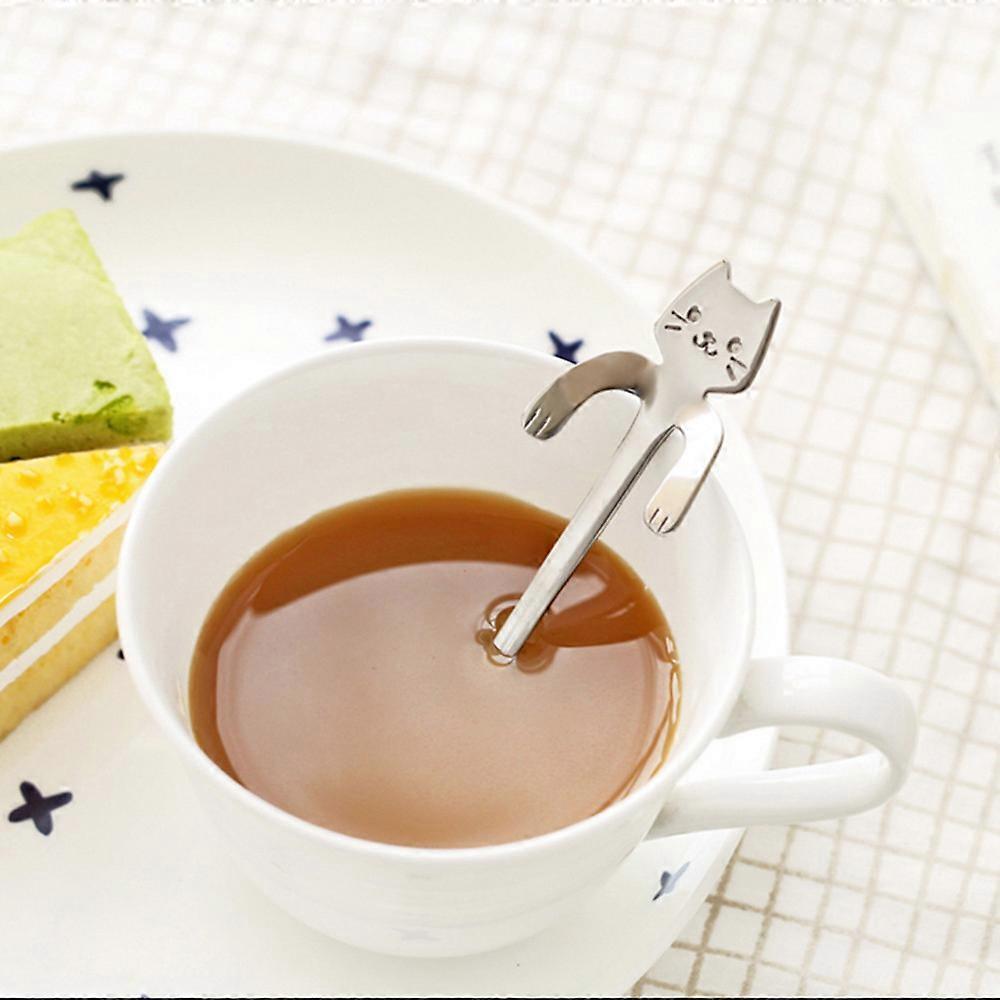 1 Piece Cute Spoon Long Handle Spoons Flatware Drinking Tools Kitchen Gadget Practical