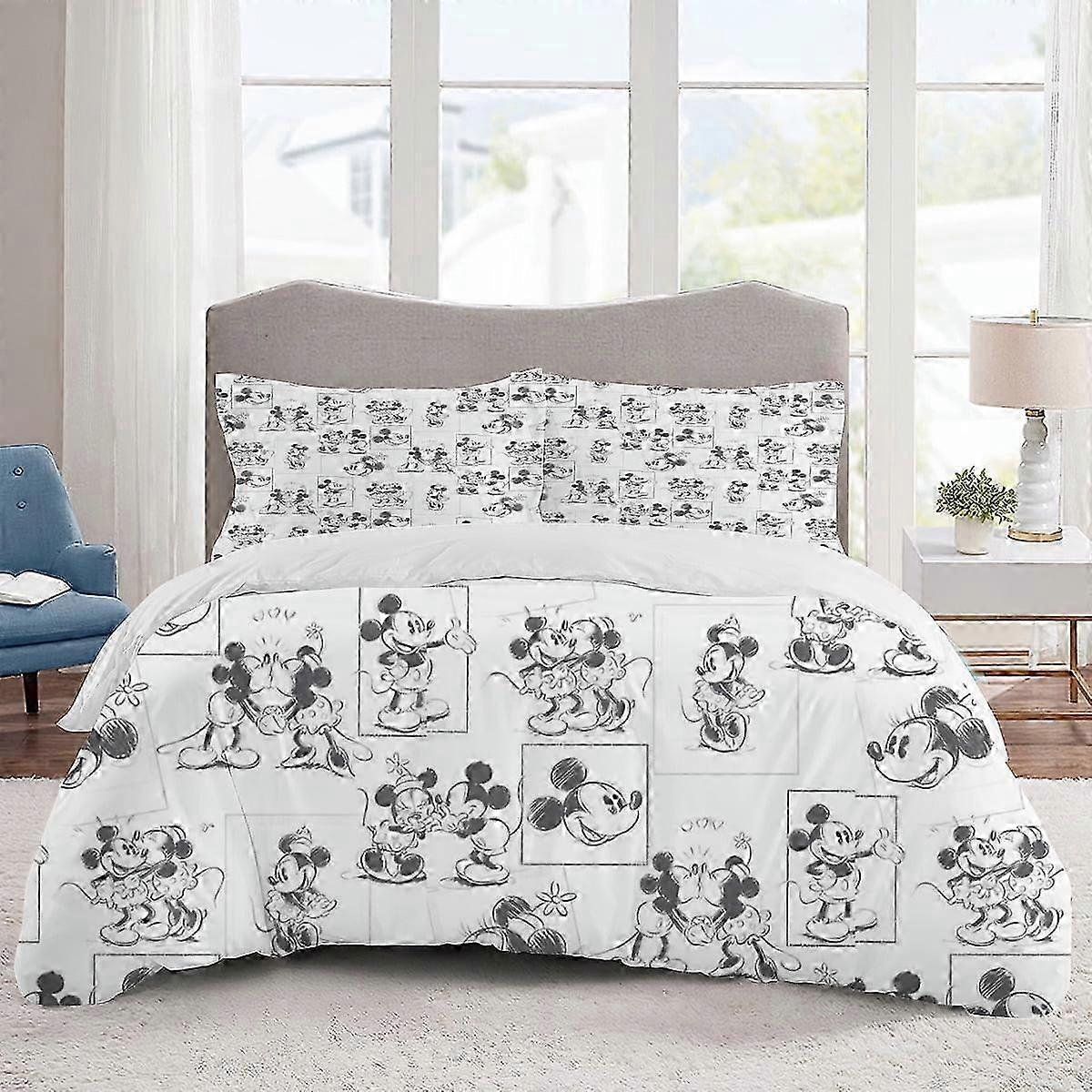 v1403  Bed Sheets Bedding Mickey Mouse Bedding Sets Cartoon Duvet Cover Lightweight 3 Piece Bet Sets