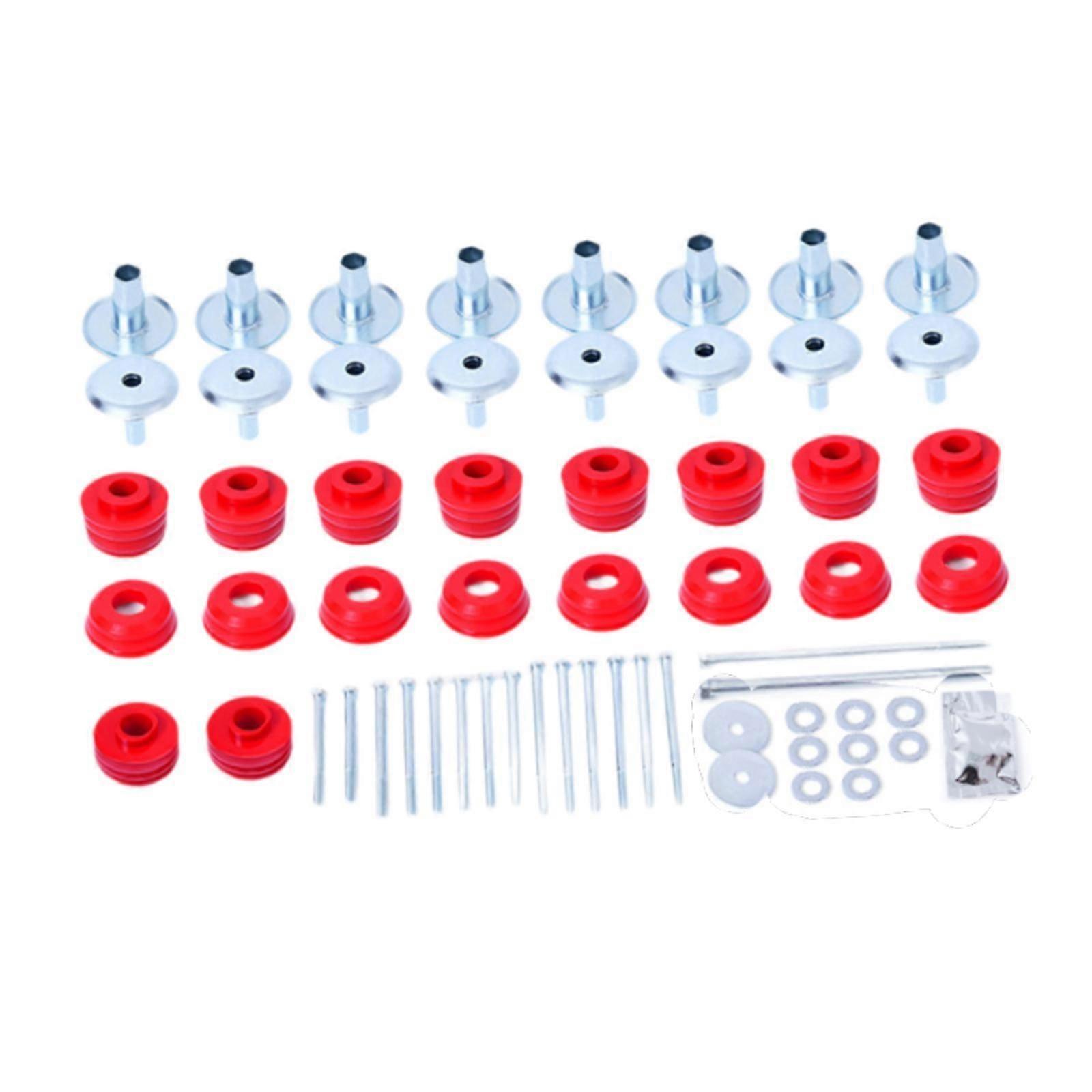 طقم جلبة تثبيت كابينة الجسم سهل التركيب لفورد F-250 F-350 F-650 أحمر