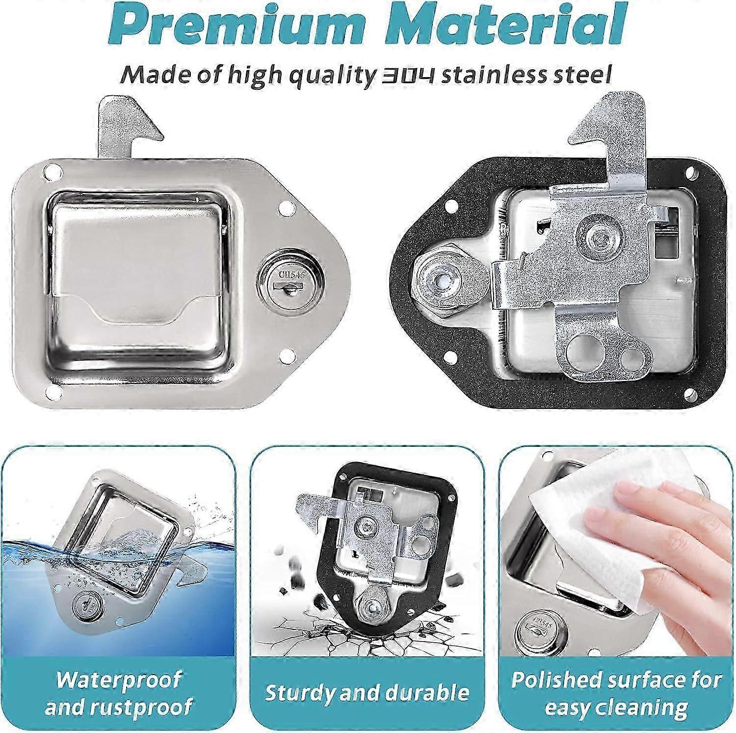 Truck Tool Box Latch Toolbox Paddle Lock Replacement Handle Stainless Steel with