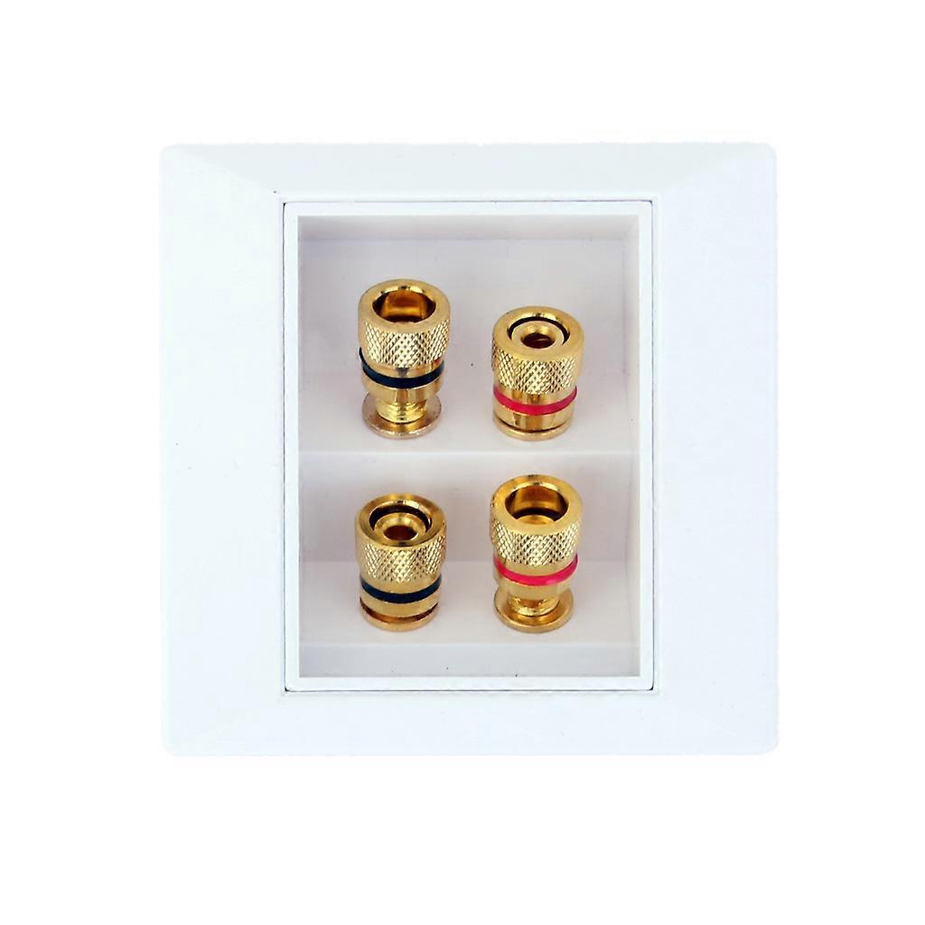 Speaker Wall Inset Wallplate Banana Plugs with Binding Post