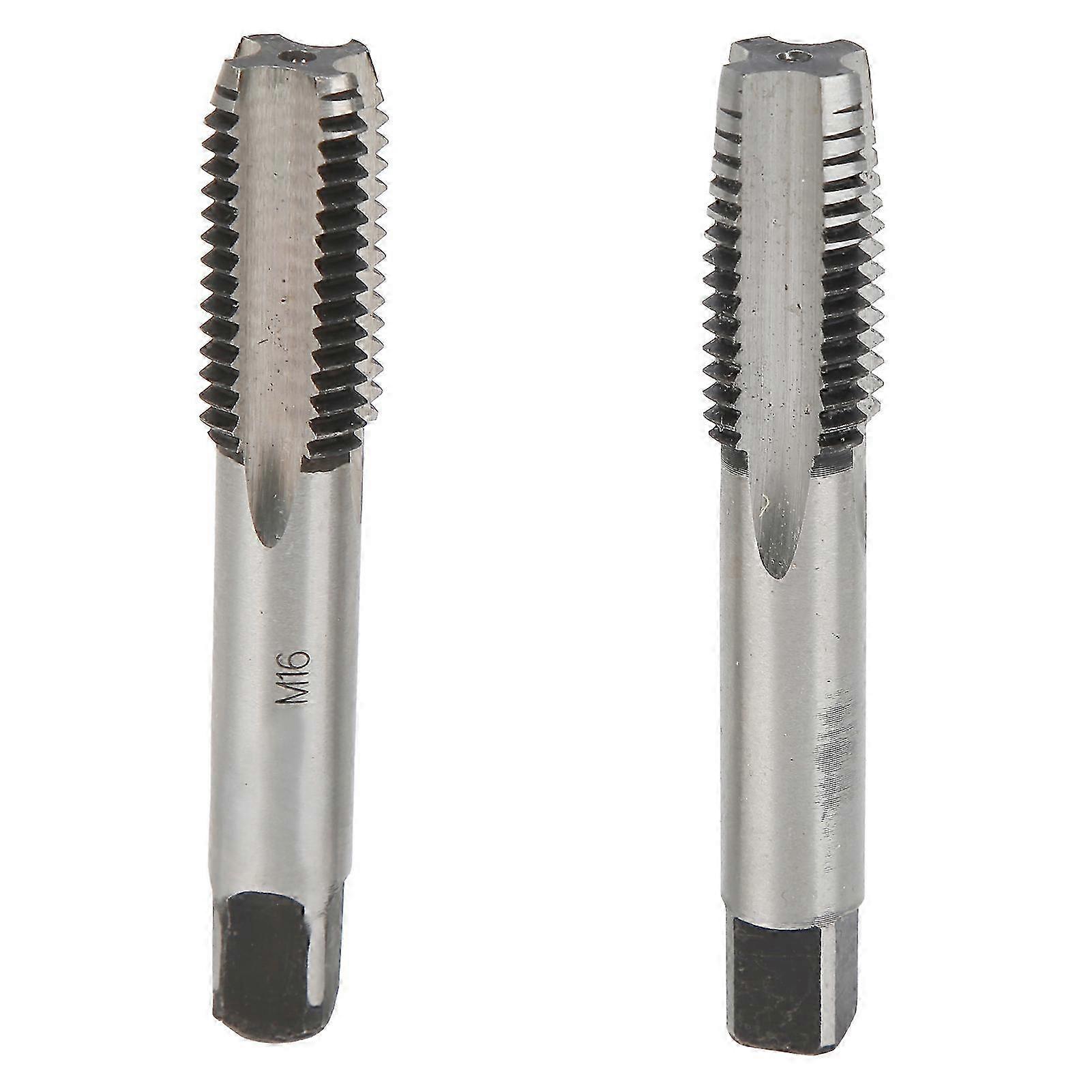 Metrisk M16 håndskrue Tap Drill Bit lige fløjte kulstofstålgevind til træplast