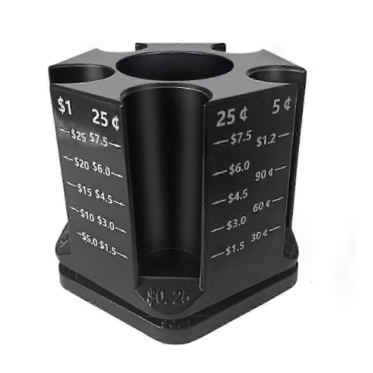 Coin Counter Coin Sorter, 2 In-1 Desk Organizer, 360Rotatable Coin Sorter & Pen Holder,Coin Counte js