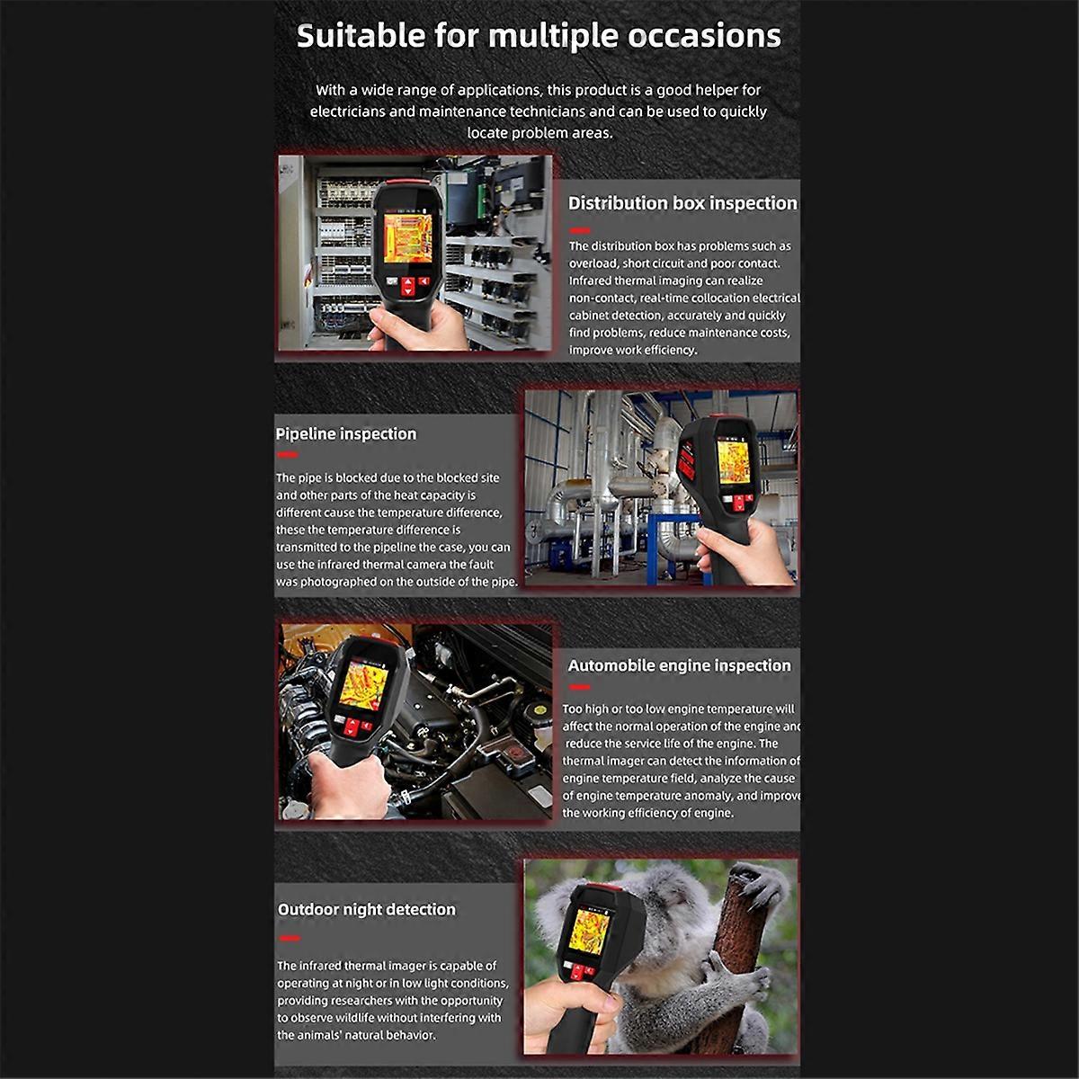 HX3 Handheld Thermal Imaging Camera Electric Non-Contact Thermometer -20-550 240x240IR Resolutio