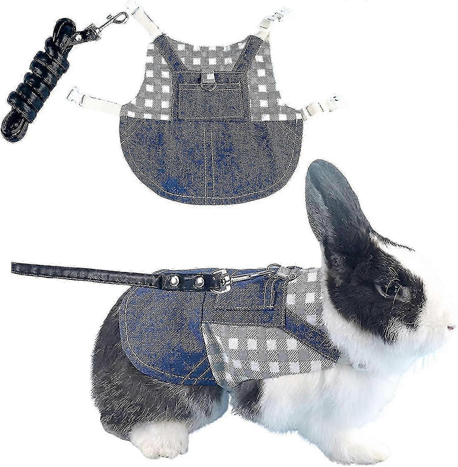 Adjustable Rabbit Harness Leash Rabbit Harness With Lead For Rabbit, Ferret, Guinea Pig, Rabbit, Ham-FCY
