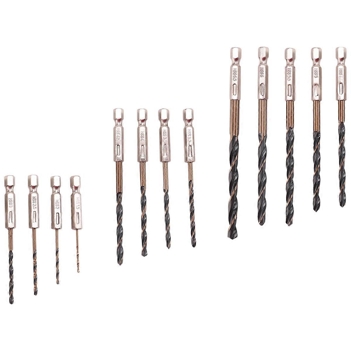 13 Pieces Quick Change HSS Impact Driver Hex Bits for Metal