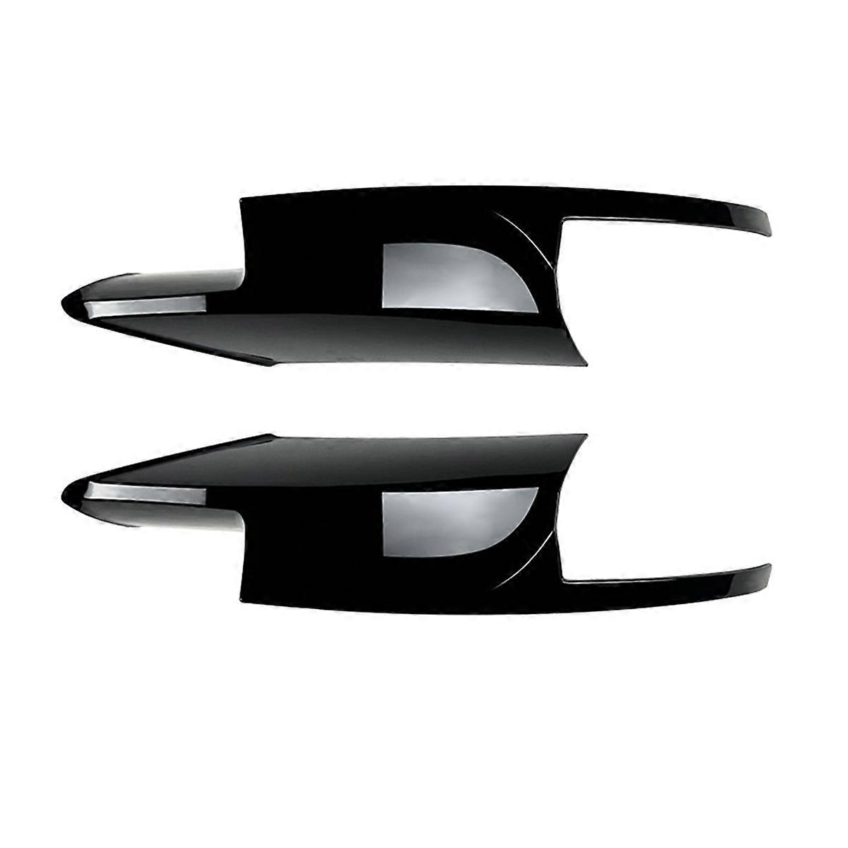 For 5 Series M5 11-17 Front Bumper Lip Angle Spoiler Gloss Black