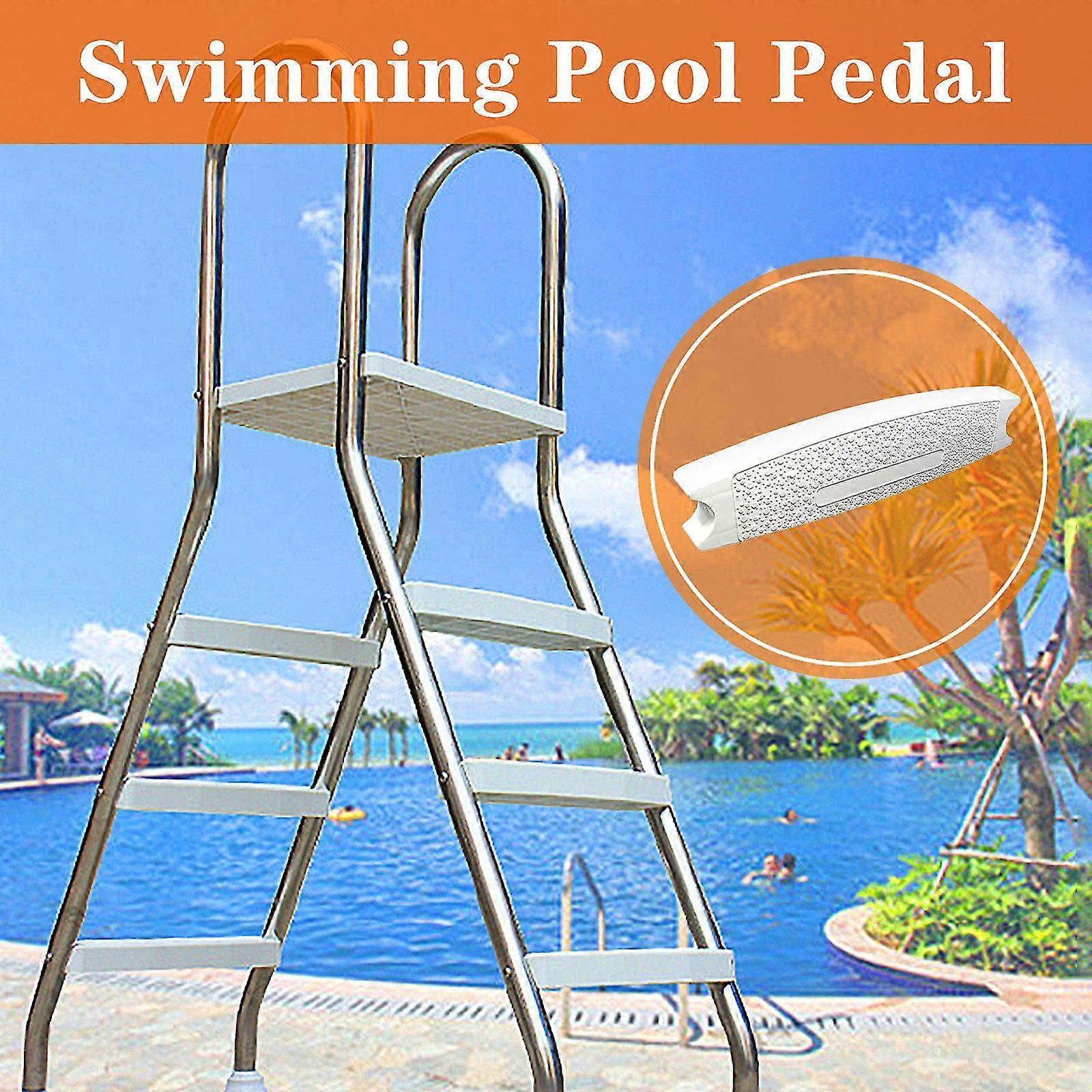 Swimming Pool Plastic Anti-Slip Ladders Step Replacement Pedal Accessory White