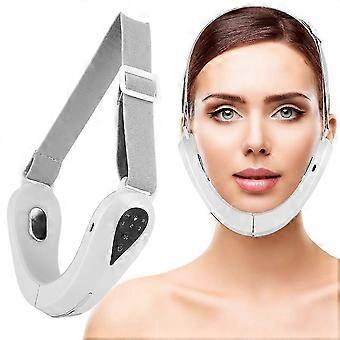 EMS Microcurrent Face Lifter Massager Smart Face Lifting Firming V Face Slimming, Chin Lifting Belt LED Facial V Shape Lifting Belt Red/Blue Light Vib