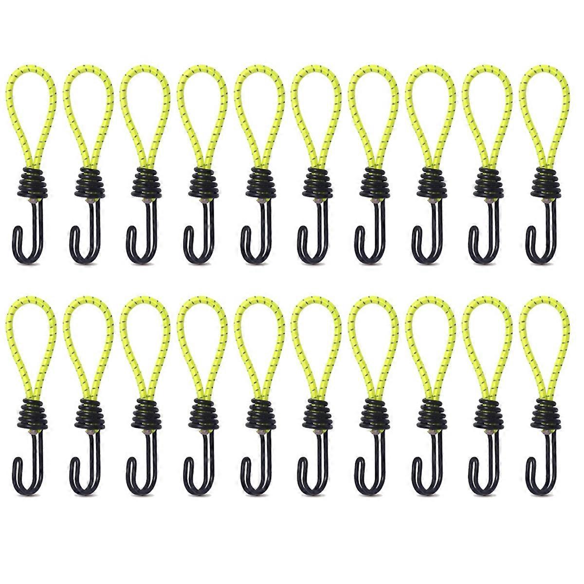 Tent Elastic Rope Hook Camping Rainproof Tent Fixing Rope,Yellow