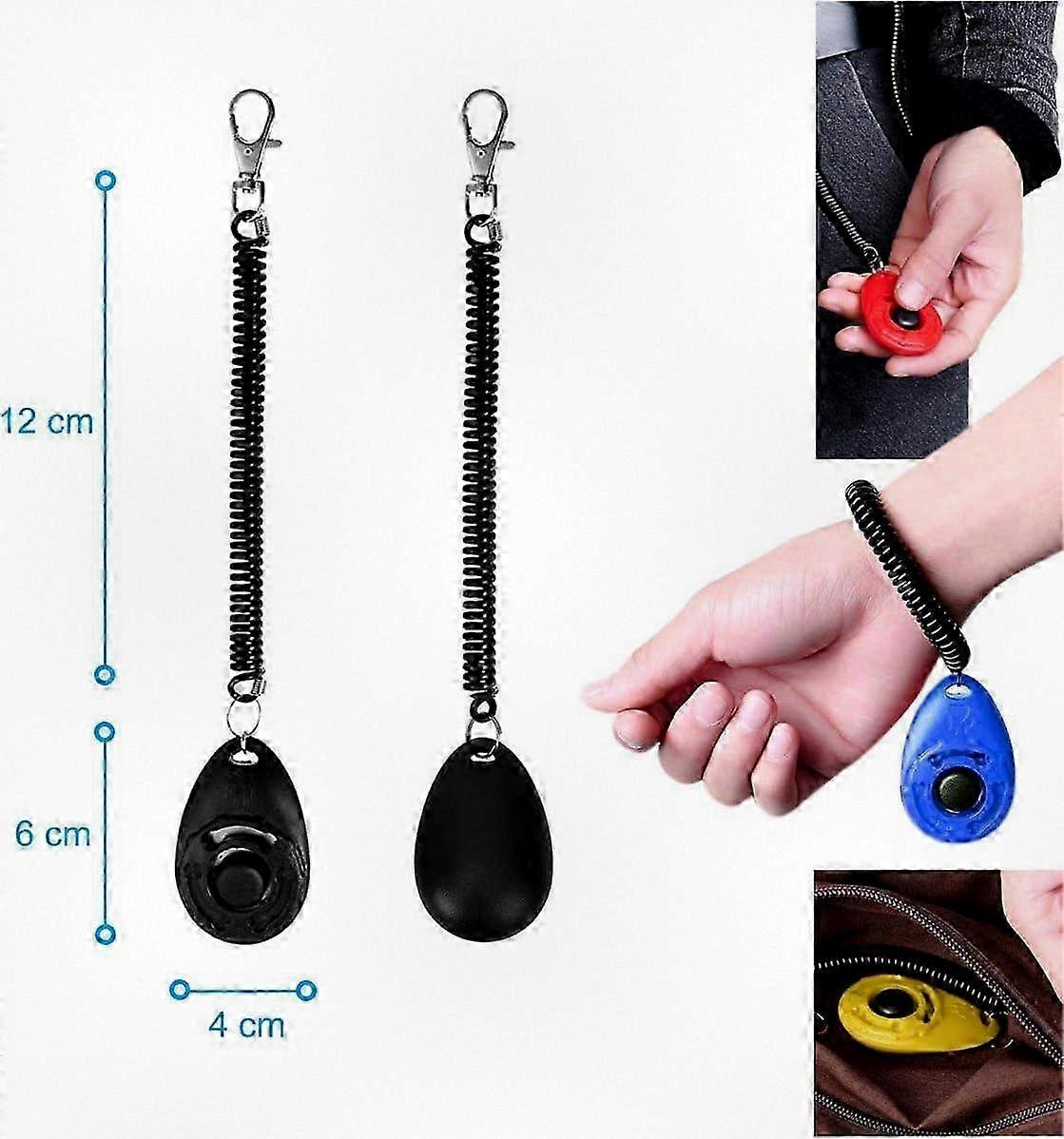 4-Piece Multi-Color Pet Training Clicker with Adjustable Wrist Strap for Dogs, Cats, and Horses