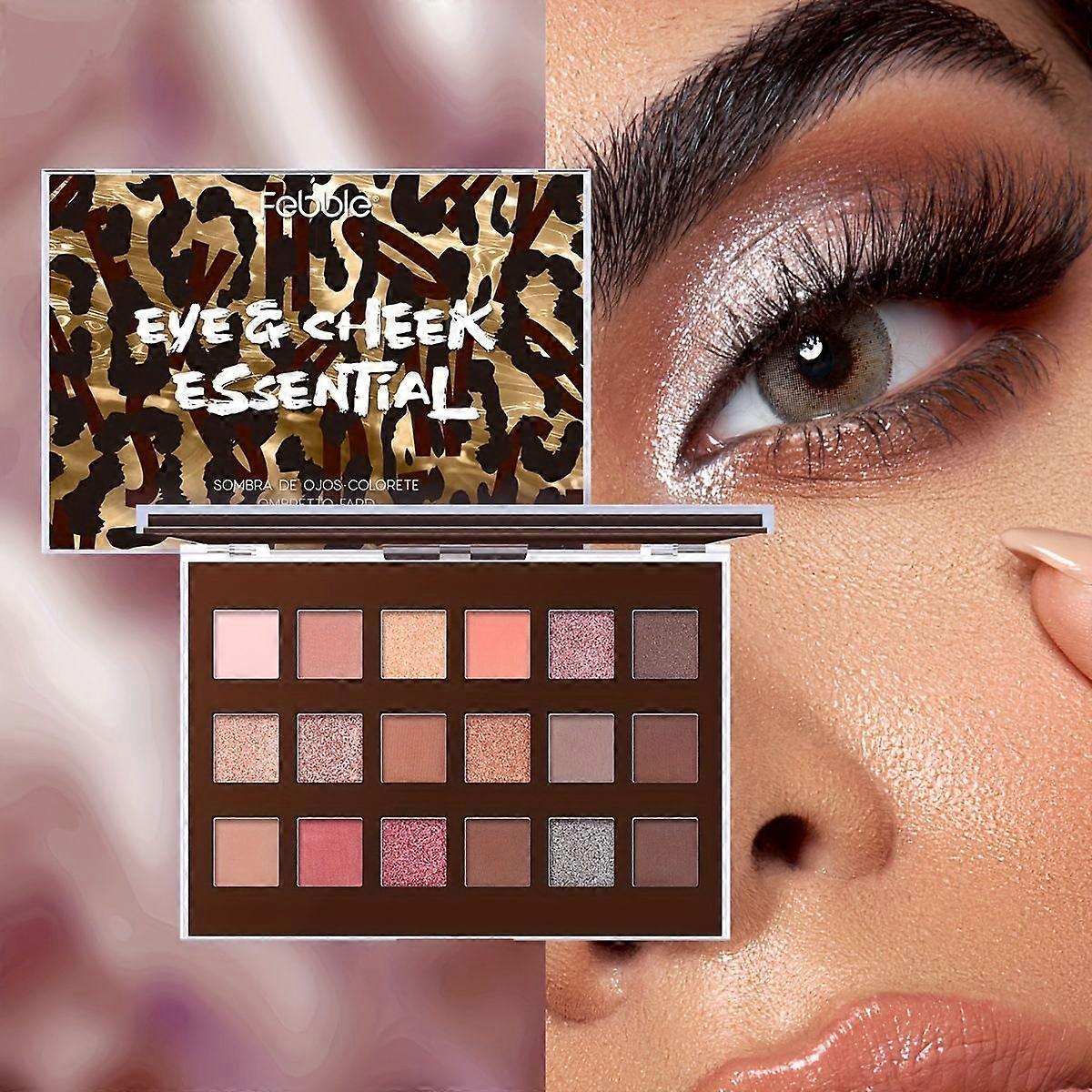 18-Color leopard print 18-color eyeshadow disc brown disc matte pearlescent earth color new color makeup ES4339