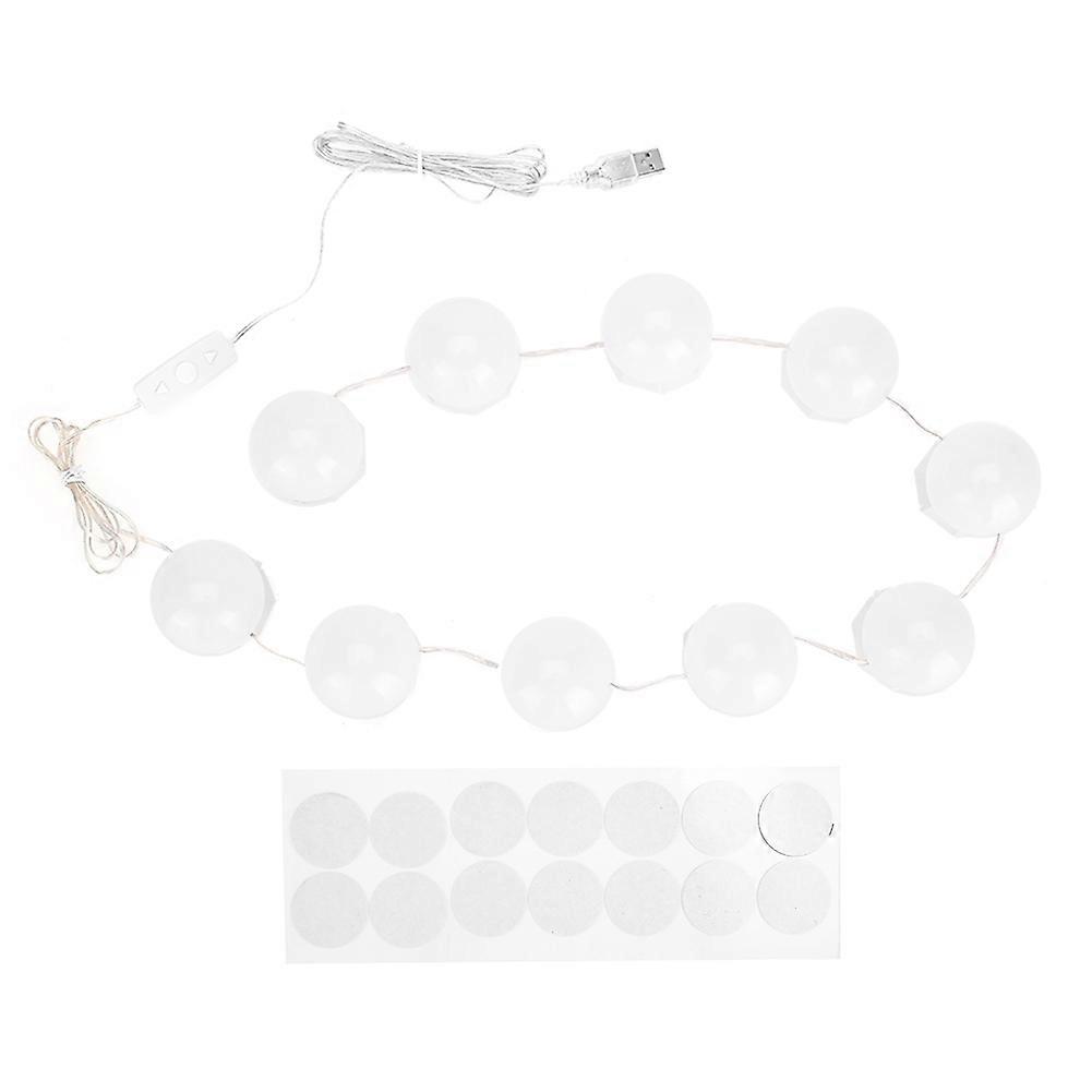 10 Bulbs LED Makeup Mirror Lights, Dimmable, Adjustable, Warm & Cool Tones