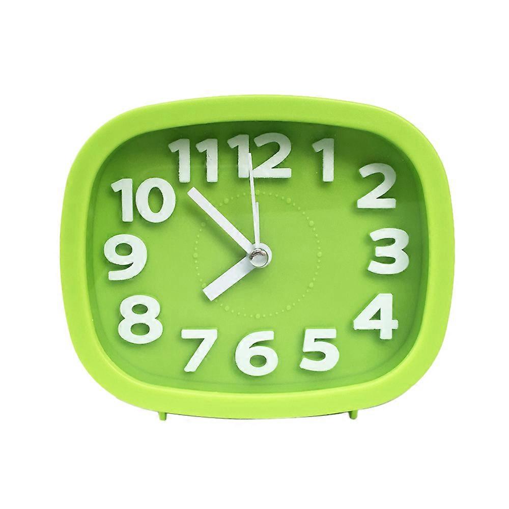 Candy Color Three-Dimensional Digital Silent Alarm Clock Creative Alarm Clock Gift-Green