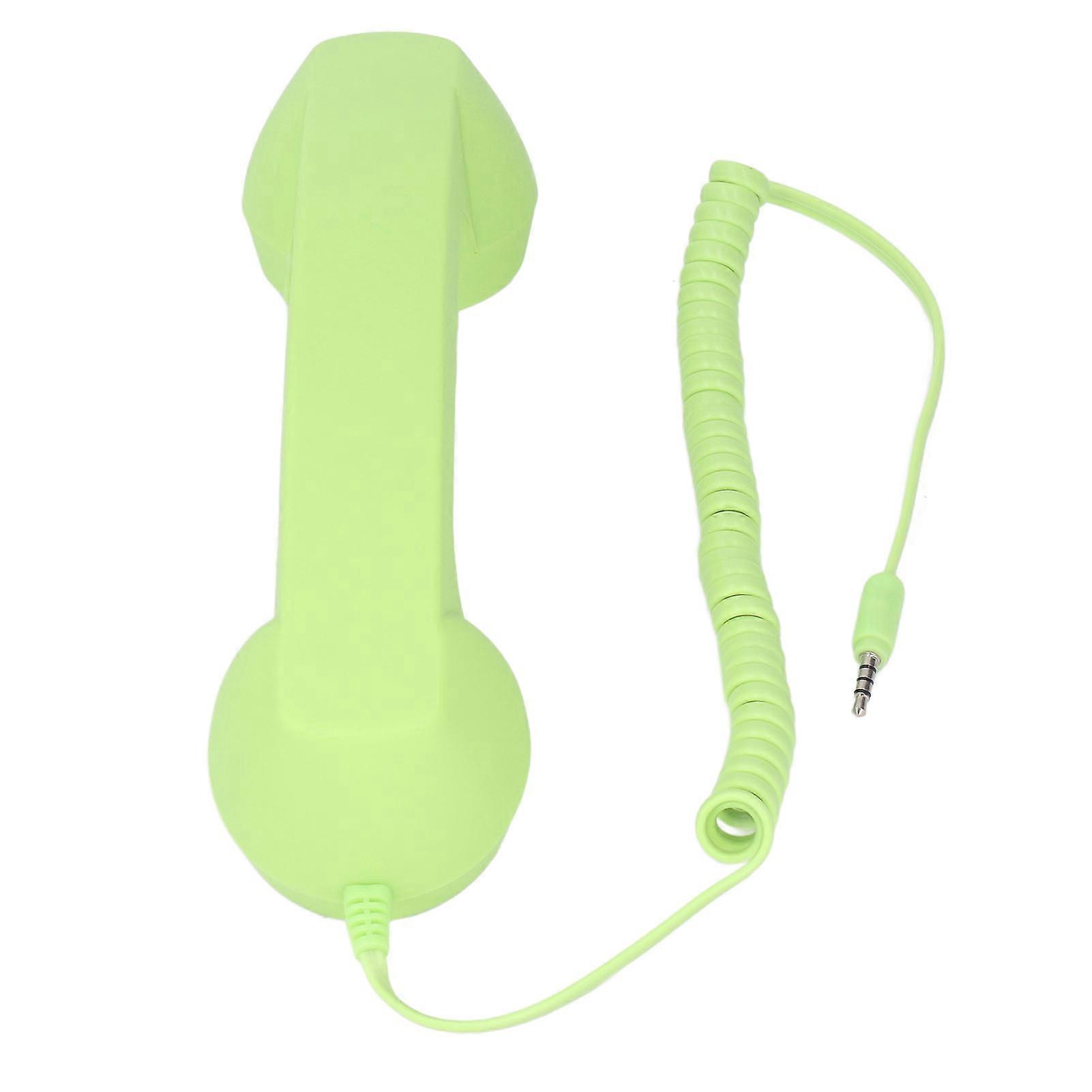 Ρετρό ακουστικό τηλεφώνου πολυλειτουργικό ακουστικό απόδειξης ακτινοβολίας σαφές υγιές ασύρματο κινητό τηλέφωνο τηλέφωνο ακουστικό για το εγχώριο ταξιδιωτικό γραφείο πράσινο