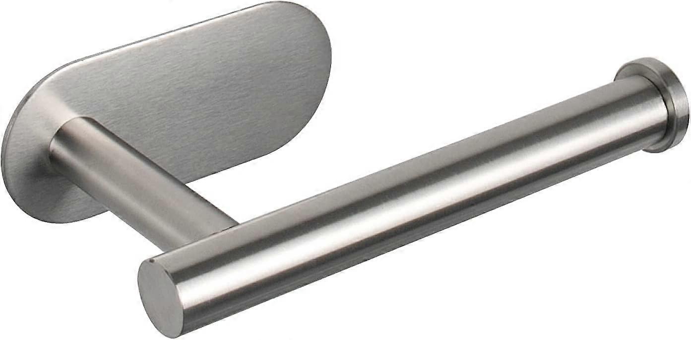 Non Perforated Toilet Paper Holder Stainless Steel Adhesive Wall-Mounted for Bathrooms and Restrooms, Easy Installation