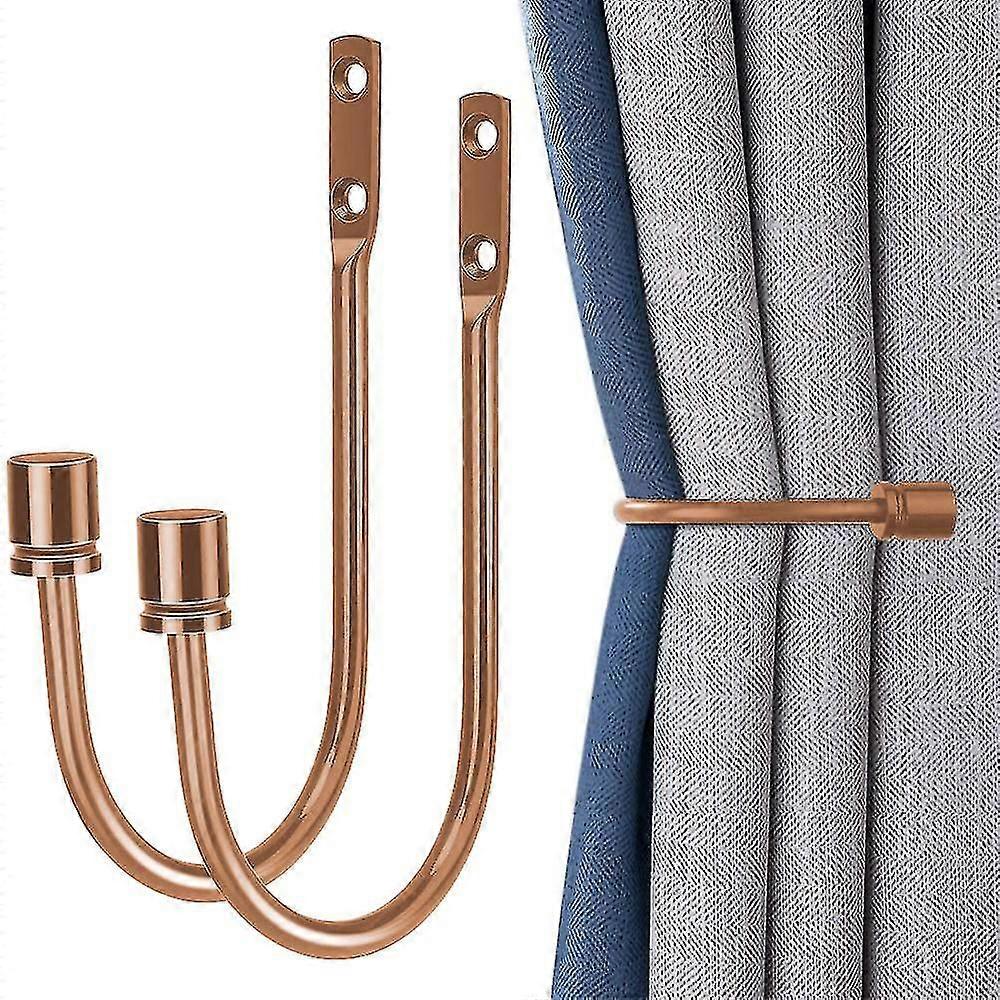 2pcs Metal Curtain Holdbacks, Decorative Wall Mounted Drapery Tiebacks