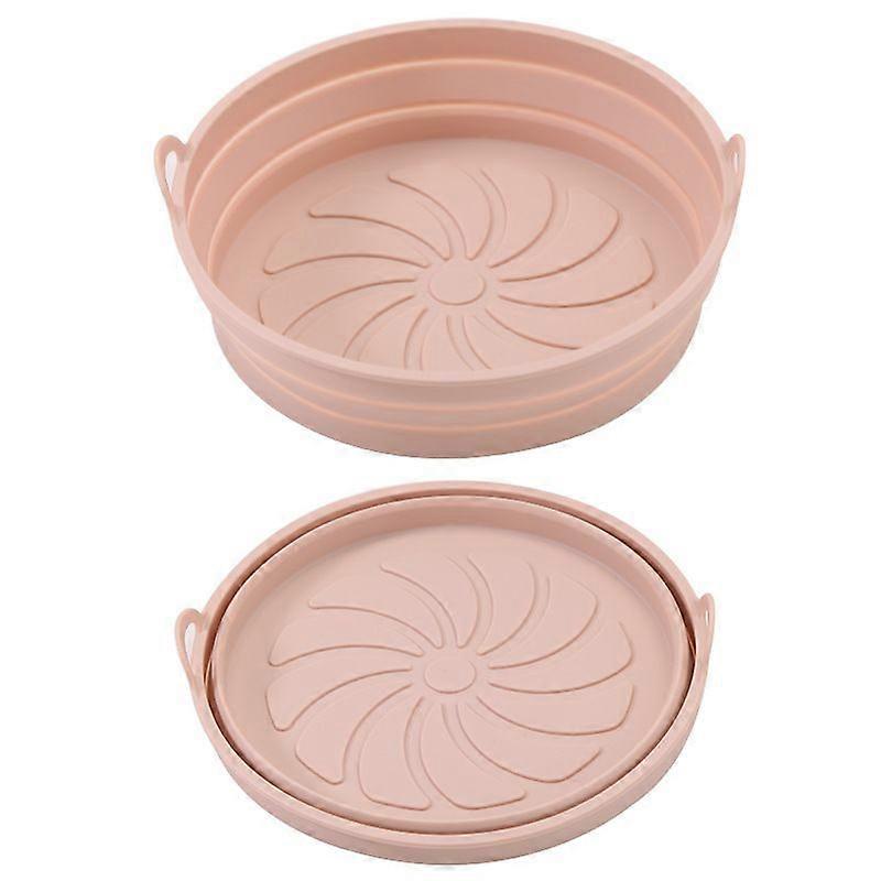 Air Fryer Silicone Liner, Reusable, 2-Pack (Pink)