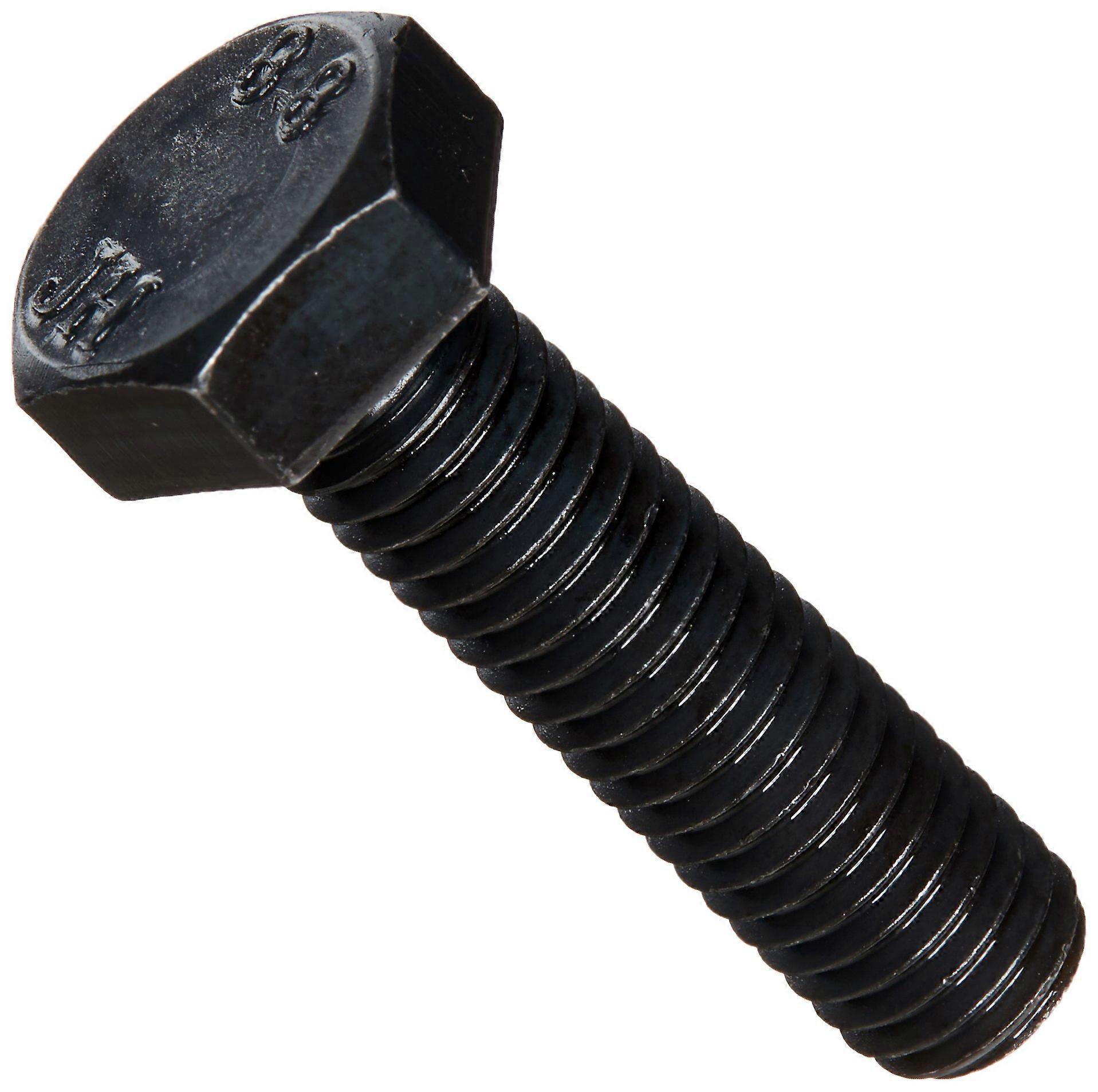 Class 8.8 Steel Cap Screw, Plain Finish, Hex Head, External Hex Drive, Meets DIN 933/ISO 898