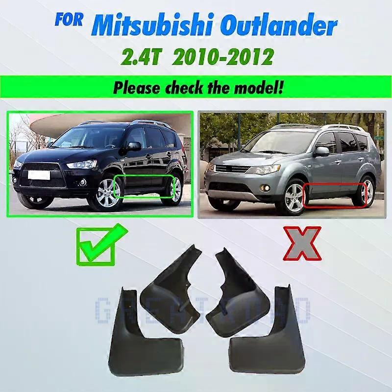 Front Rear Molded Car Mud Flaps For Mitsubishi Outlander 2010 2011 2012 Mudflaps Splash Guards Mud Flap Mudguards Fender