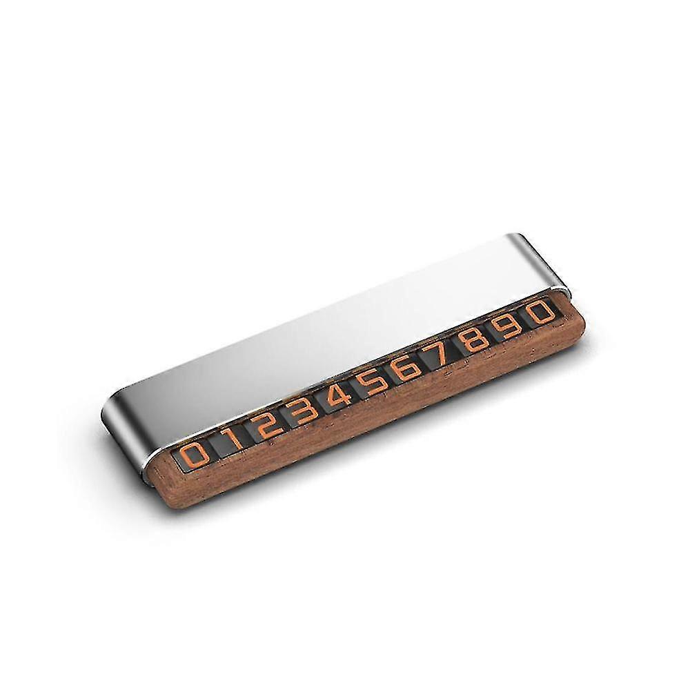 Car Temporary Moving Sign Double Number Phone Number Plate Can Be Luminous Silver VZO