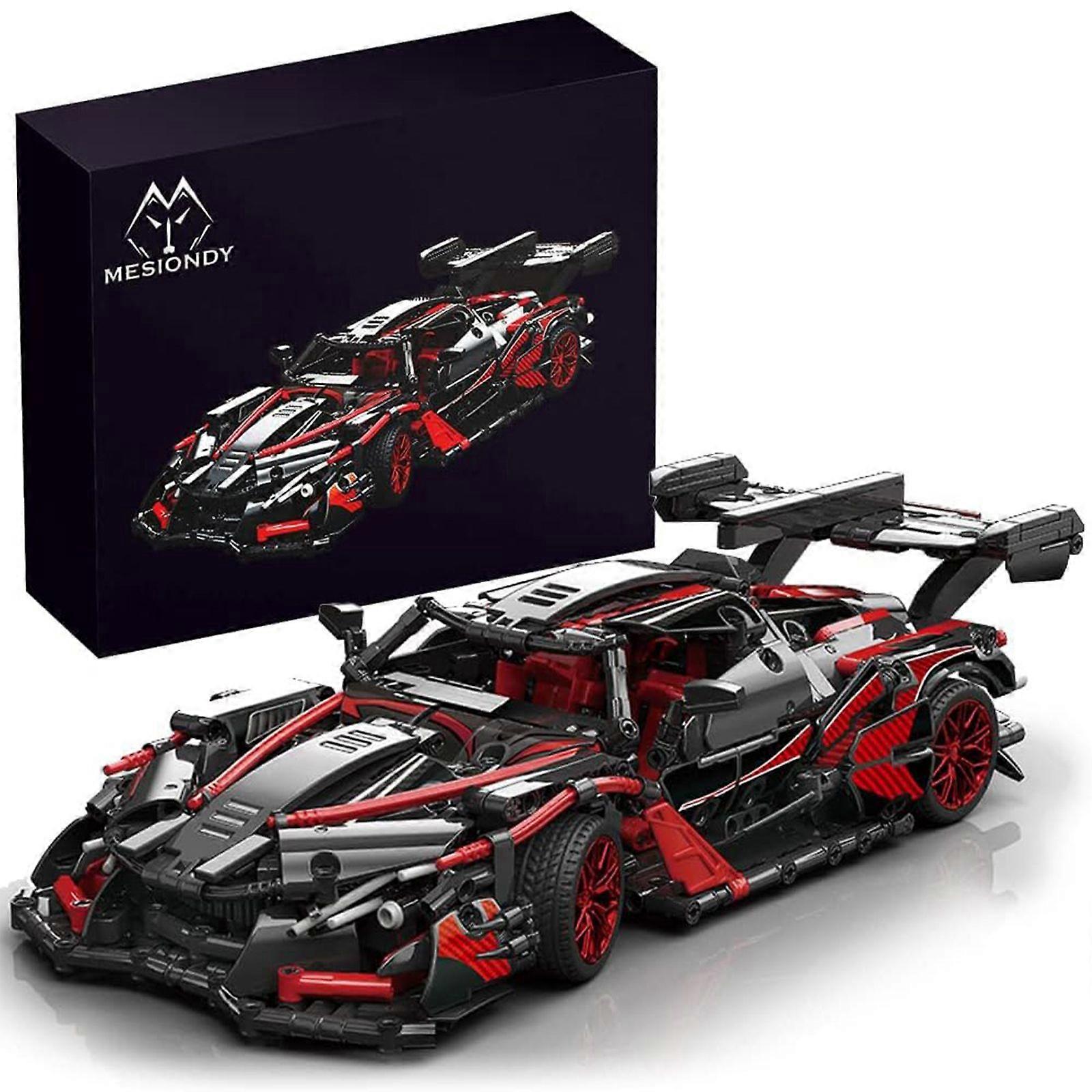 Mesiondy 1391PCs 1:14 Racing Car Building Kit - Advanced Technic Model with Working Gearbox & Suspension, Challenging DIY Project for Teens 14+ & Adul