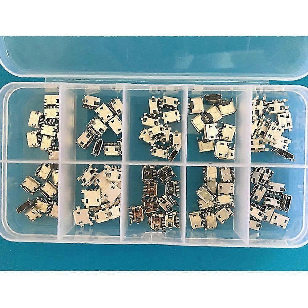 Multi-specification Micro USB Connector Pin Charge Female SMT Socket Jack Set