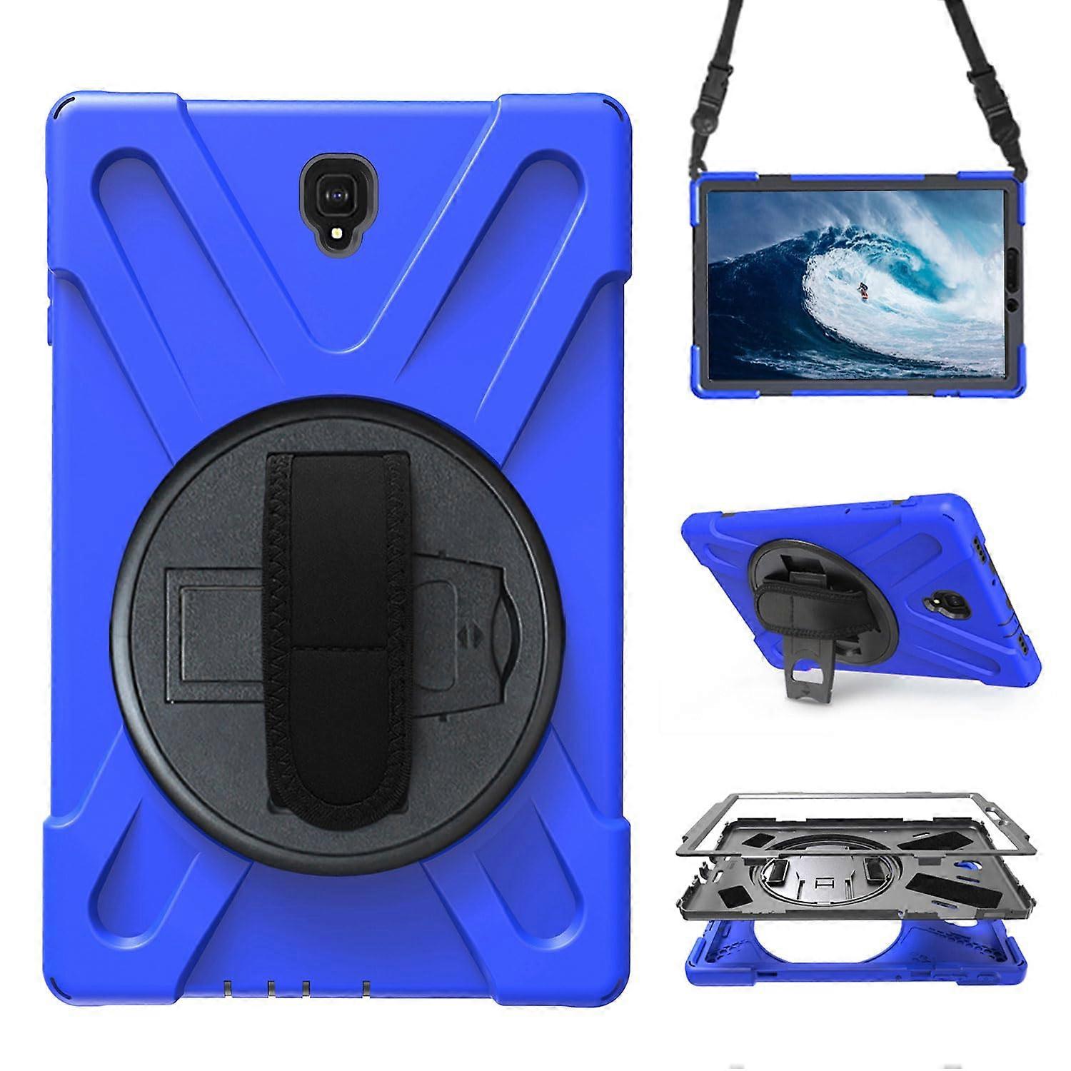 Case For Samsung Galaxy Tab A 8.0 2017 (SM-T380/T385) Dropproof With 360 Rotating Stand Handle Strap Stylus Blue