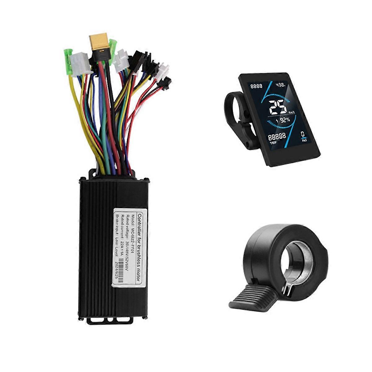 36V/48V 22A Brushless Controller + T5S LCD Kit for E-Bike Repair