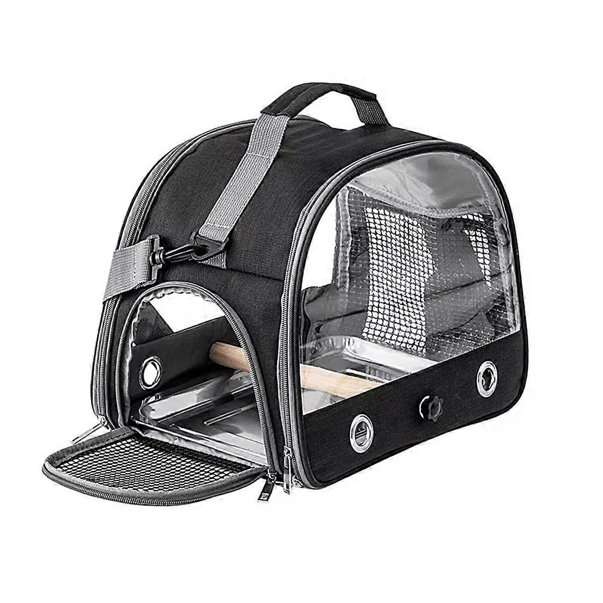 Bird Carrier Backpack for Parrot, Portable Small Animal Travel Cage C