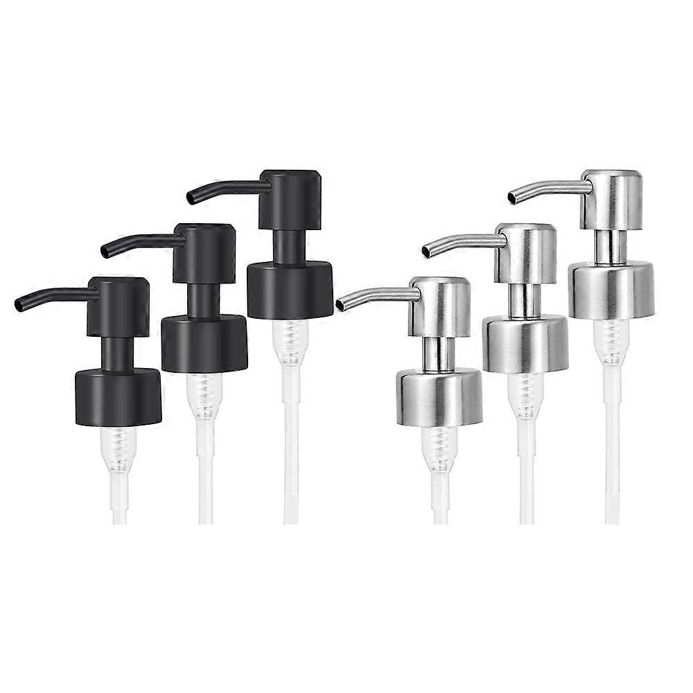 6Pcs Stainless Steel Liquid Soap Dispenser Pump with Thread