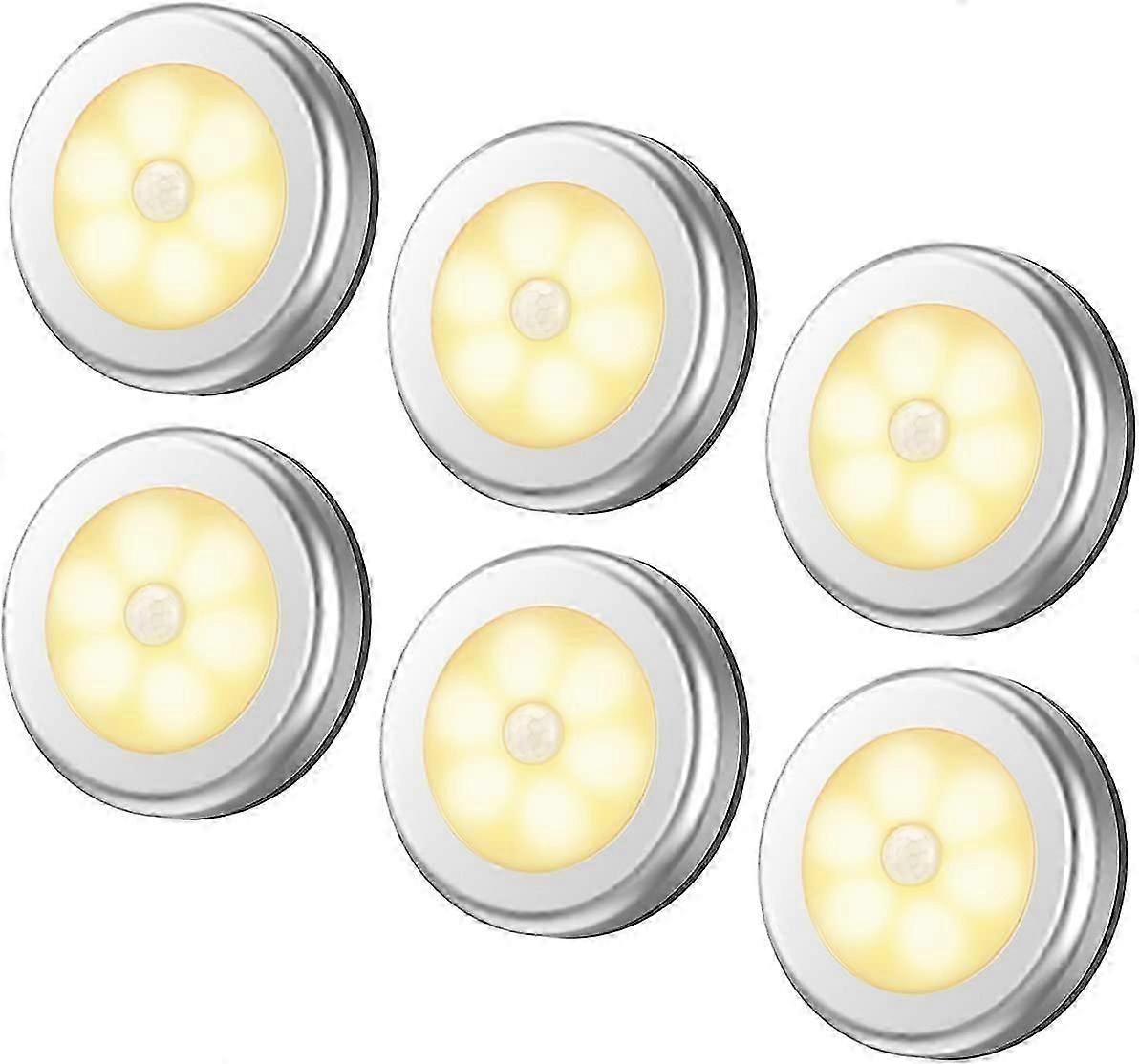 3/6 Pack Motion Detector Lamp. Closet Lamp. Led Sensor Lights. Powered By Battery