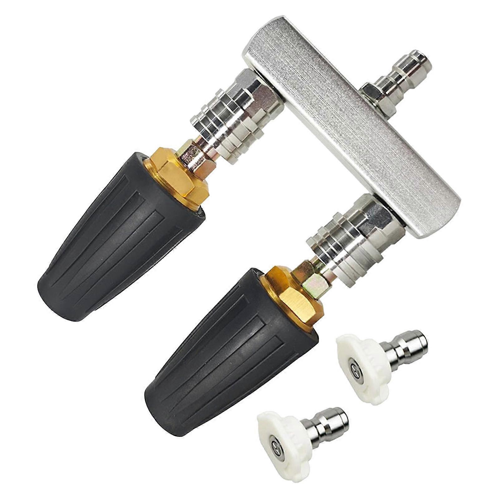 Dual Turbos Nozzle Pressure Washer Nozzle 1/4inch Quick Connector for Garden
