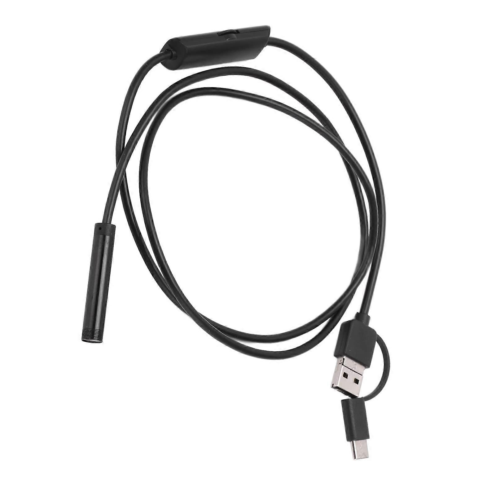 AN100-8 8mm 3 in 1 Endoscope IP67 Waterproof 6LED Inspection Camera for Industrial Use 1m Length