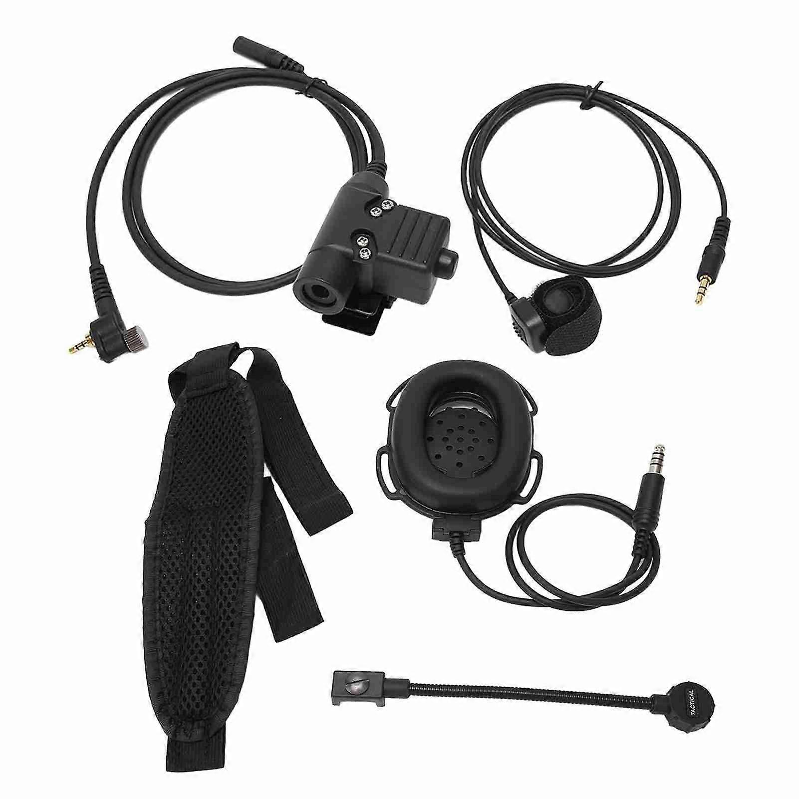2-Way Radio Headset Microphone - Compatible with Motorola, Unique Design, Complete Kit