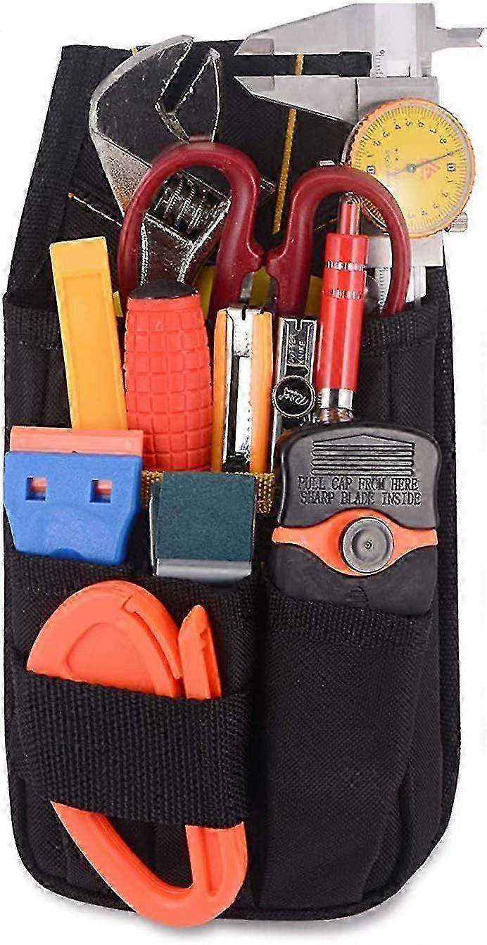 Tool Belt, Tool Pouch, Small Tool Bag with Adjustable Nylon Belt, Waterproof for Technician, Builder, Maintenance Technician, Family