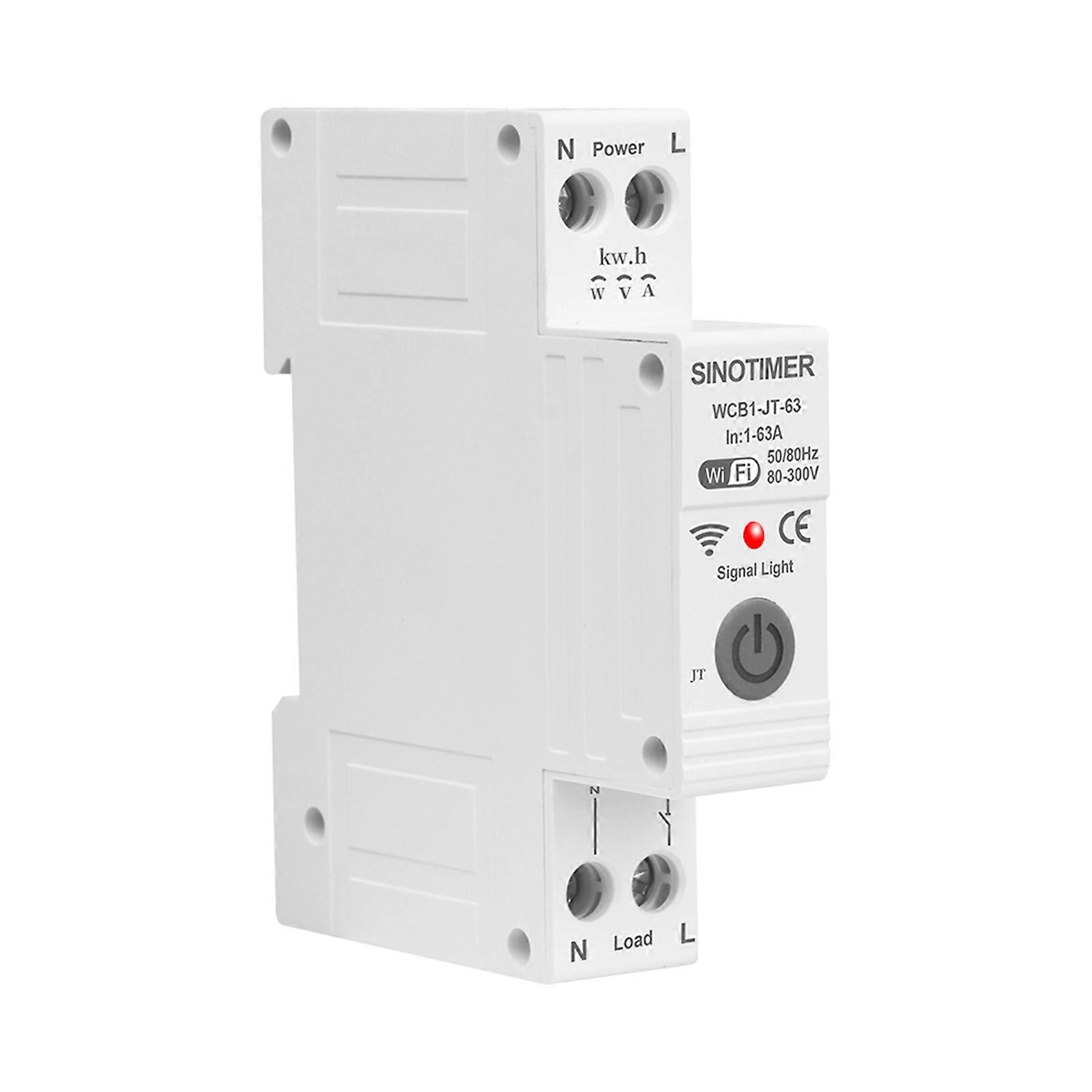 Professional Circuit Breaker 63A with Power Consumption Measurement Remote Accessible Switches for Intelligent Homes