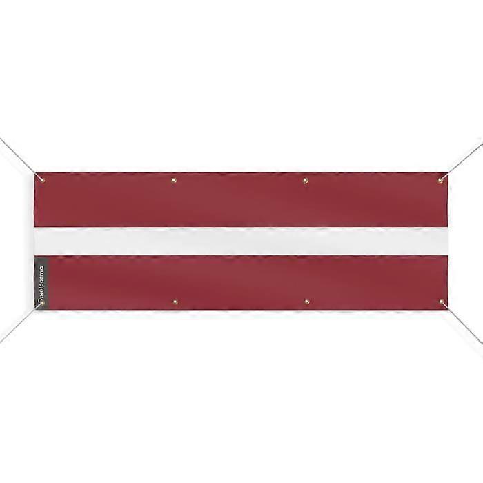 Flag Banner - PIXELFORMA - Latvia - 8 Grommets - 190x570 cm - Durable Polyester