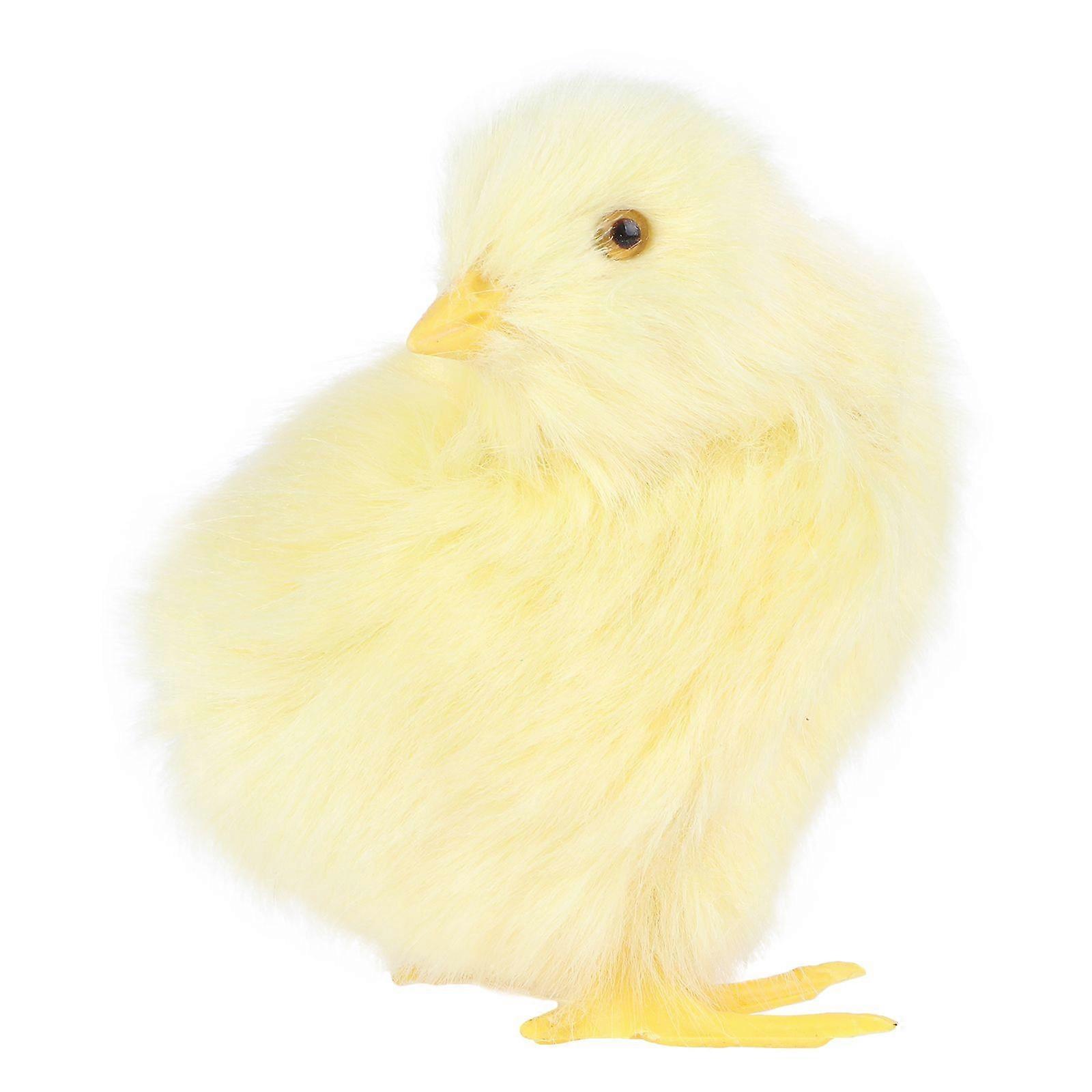 1pc Easter Imitation Chicken Plush Toy Doll Easter Chicken Adornment for Decor