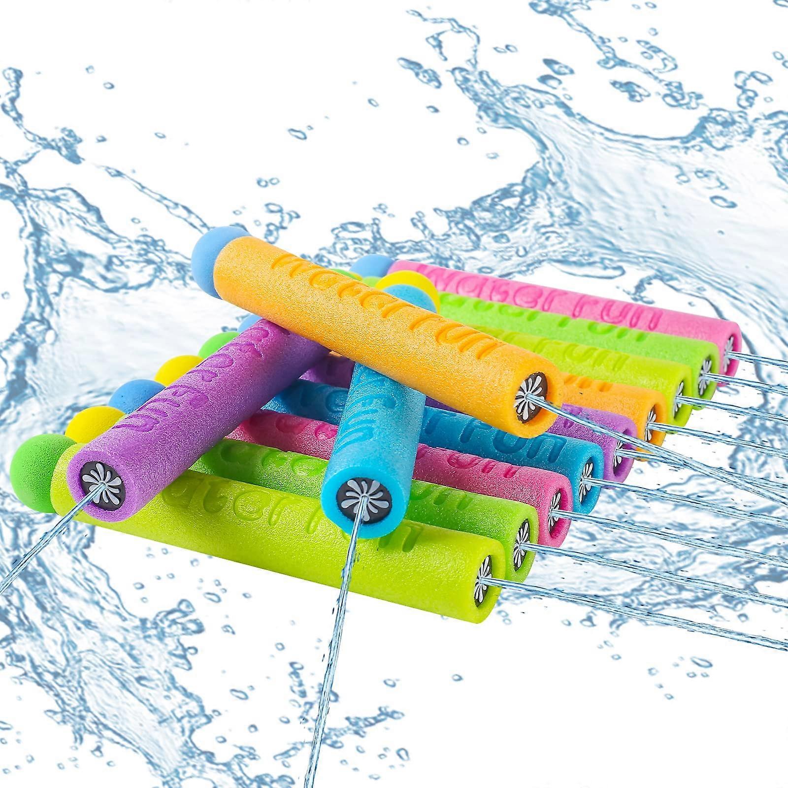 Water Blasters 12PCS Foam Squirt Guns for Kids Ages 3-10, Lightweight Pool Soaker Toys for Summer Beach Parties