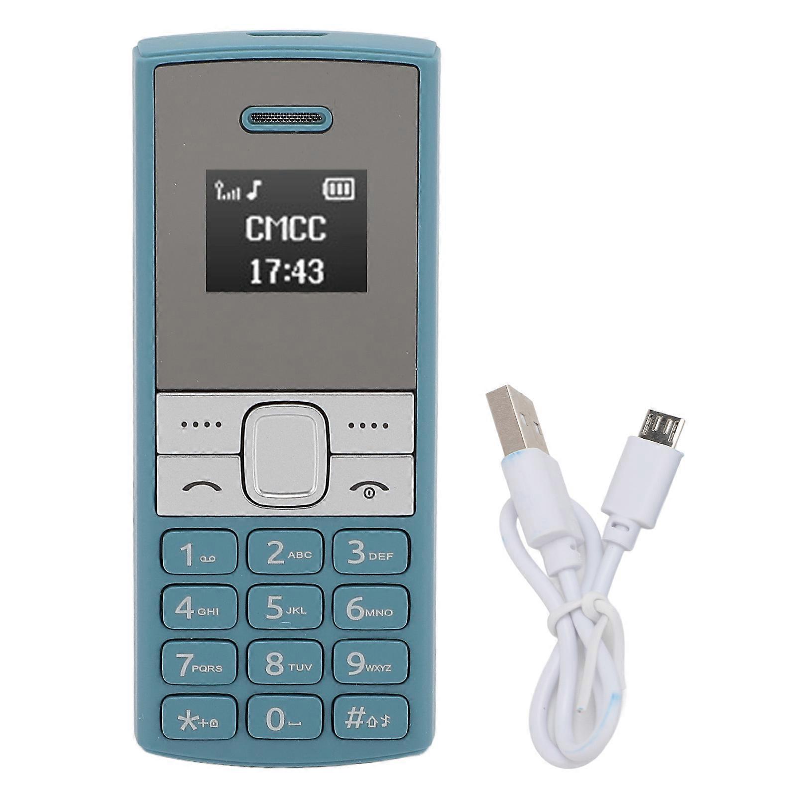 Smallest 2G GSM Mobile Phone, Bluetooth, Dual SIM Card Slot, 2G Radiation Band, Unlocked, Small Cell Phone BM150, Blue